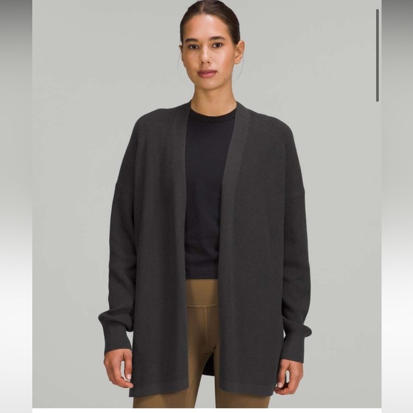 Lululemon Side Slit Sweater Wrap in Graphite Gray Size 10 - Picture 1 of 9